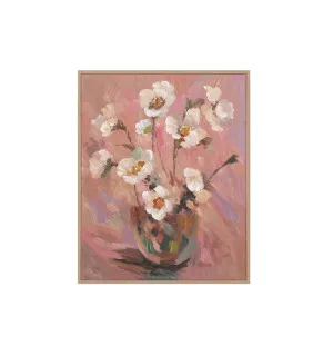 Hand-Painted Blush Blossoms Wall Art Canvas 80cm x 100cm by Cafe Lighting &amp; Living, a Prints for sale on Style Sourcebook