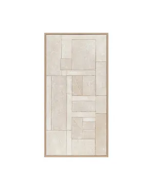 Hand-Painted Ivory Blocks II Wall Art Canvas 60cm x 120cm by Cafe Lighting &amp; Living, a Prints for sale on Style Sourcebook