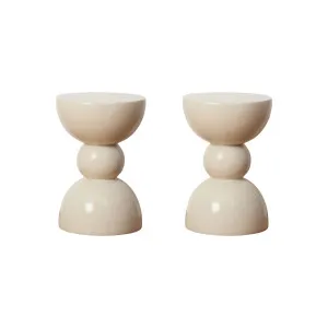 Emilio Outdoor Side Table - Beige Gloss Set of Two Bundle - Mocka by Mocka., a Tables for sale on Style Sourcebook