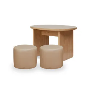 Mini Maeve Natural + Mini Moo Beige Two Seater Set - Mocka by Mocka., a Kids Play Furniture for sale on Style Sourcebook
