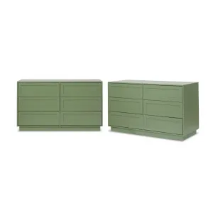 Eros Six Drawer - Sage Green Bundle - Mocka by Mocka., a Dressers & Chests of Drawers for sale on Style Sourcebook
