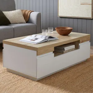 Sadie Coffee Table - White/Natural - Mocka by Mocka., a Coffee Table for sale on Style Sourcebook