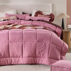 Pillow Talk Snoozi Cube Microfibre Comforter Set Dusty Pink by Pillow Talk, a Quilts & Bedspreads for sale on Style Sourcebook