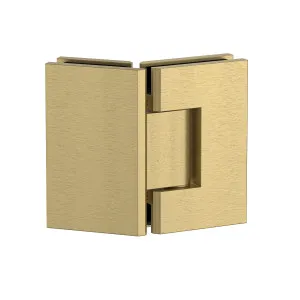 Industry 135 Degree Glass to Glass with Adjustable Angle Soft Gold Brushed by Estelle, a Shower Hinges for sale on Style Sourcebook
