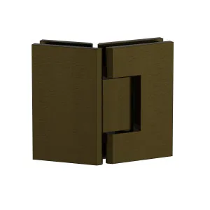 Industry 135 Degree Glass to Glass with Adjustable Angle Antique Brass by Estelle, a Shower Hinges for sale on Style Sourcebook