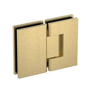 Industry Glass to Glass 180 Degree Hinge Soft Gold Brushed by Estelle, a Shower Hinges for sale on Style Sourcebook