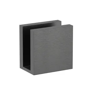 Industry Wall to Glass 90 Degree 10mm Clamp Brushed Gun Metal by Estelle, a Shower Hinges for sale on Style Sourcebook
