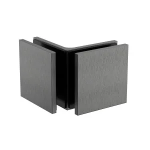 Industry Glass to Glass 90 Degree Bracket Brushed Gun Metal by Estelle, a Shower Hinges for sale on Style Sourcebook