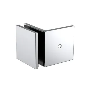 Industry 90 Degree Wall to Glass Bracket Polished Chrome by Estelle, a Shower Hinges for sale on Style Sourcebook