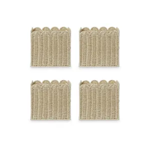 Scalloped Cube Basket - Bundle of Four - Natural - Mocka by Mocka., a Baskets & Boxes for sale on Style Sourcebook