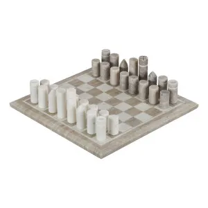 Gambit Chess Set 30x10cm in Beige by OZ Design, a Vases & Jars for sale on Style Sourcebook
