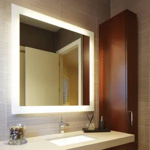 Thermogroup Ablaze 900x900x45 83W Backlit Square Bathroom Mirror with Demister - Cool Light S900C by Thermogroup, a Mirrors for sale on Style Sourcebook