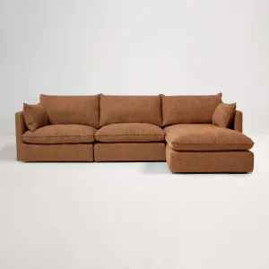 Loft Mini Right Chaise Sofa, Luxe Rust, by Lounge Lovers by Lounge Lovers, a Sofas for sale on Style Sourcebook