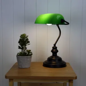 Oriel Lighting Bankers On/Off Touch Table Lamp - Black with Green by Oriel Lighting, a Lighting for sale on Style Sourcebook