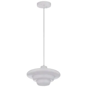 Haywood Opal Glass Tiered Cascading Pendant - White by Lighting Inspirations, a Lighting for sale on Style Sourcebook