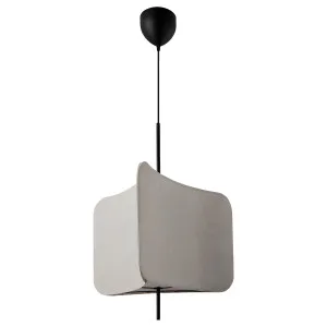 Nordlux Tinto Sculptural Triangular Pendant with Textile Shade - Beige by Nordlux, a Lighting for sale on Style Sourcebook