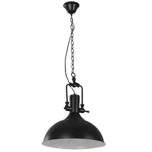 Oriel Lighting Cottage Industrial Dome Pendant - Black by Oriel Lighting, a Lighting for sale on Style Sourcebook