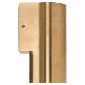 Havit Aries Solid Brass Fixed Down Outdoor LED Wall Light - Brass by Havit, a Wall Lighting for sale on Style Sourcebook