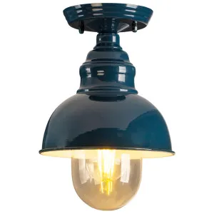 Parkway Small Classic Dome Outdoor Under Eave - French Blue by Lighting Inspirations, a Lighting for sale on Style Sourcebook