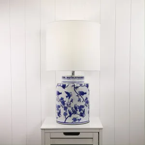 Oriel Lighting Ava Ceramic Table Lamp with Fabric Shade - Blue by Oriel Lighting, a Lighting for sale on Style Sourcebook