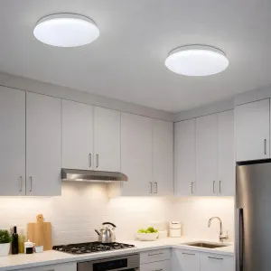 Atom AT3013 Slim White Surface Mount LED Oyster Light - Small by Atom Lighting, a Lighting for sale on Style Sourcebook
