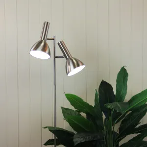 Oriel Lighting Vespa Twin Head Adjustable Floor Lamp - Brushed Chrome by Oriel Lighting, a Lighting for sale on Style Sourcebook
