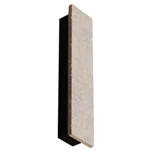 Calibo Orville 450mm Travertine Stone Slim Outdoor LED Wall Light - Beige by Calibo, a Wall Lighting for sale on Style Sourcebook