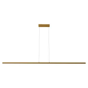 Calibo Aeris 2000mm Slimline Fluted LED Linear Pendant - Gold by Calibo, a Lighting for sale on Style Sourcebook