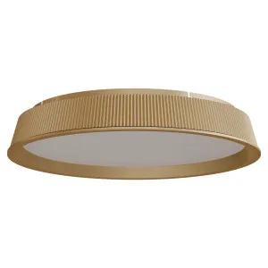 Calibo Kinglet Round 450mm Fluted LED Flush Mount Ceiling Light - Gold by Calibo, a Lighting for sale on Style Sourcebook