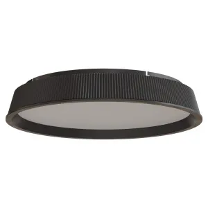 Calibo Kinglet Round 450mm Fluted LED Flush Mount Ceiling Light - Black by Calibo, a Lighting for sale on Style Sourcebook