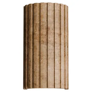 Calibo Orville Travertine Reeded Up/Down LED Wall Light - Beige by Calibo, a Lighting for sale on Style Sourcebook