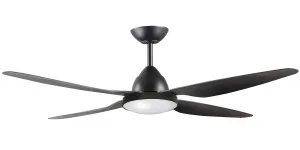 Deka Rondo II 52" DC Ceiling Fan with LED Light and Remote - Black by Deka, a Ceiling Fans for sale on Style Sourcebook