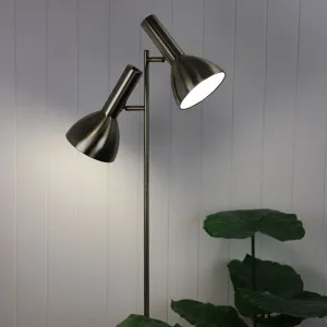 Oriel Lighting Vespa Twin Head Adjustable Floor Lamp - Antique Brass by Oriel Lighting, a Lighting for sale on Style Sourcebook