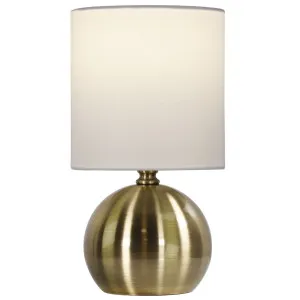 Oriel Lighting Lotti Compact On/Off Touch Table Lamp - Antique Brass by Oriel Lighting, a Lighting for sale on Style Sourcebook