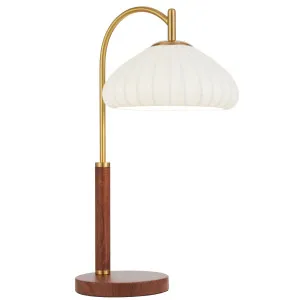 Telbix Estova Modern Arched Arm Table Lamp - White by Telbix, a Lamps for sale on Style Sourcebook