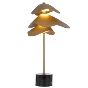 Telbix Mapel Modern LED Table Lamp with Marble Base - Antique Brass by Telbix, a Lamps for sale on Style Sourcebook