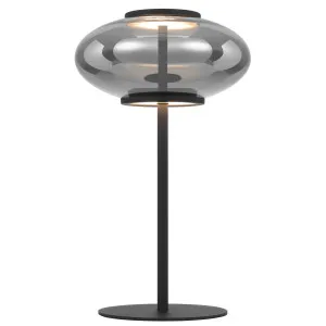 Telbix Tequo Smoked Glass Dome LED Table Lamp - Black by Telbix, a Lamps for sale on Style Sourcebook
