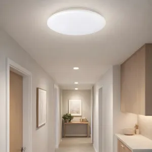 Atom AT3013 Slim White Surface Mount LED Oyster Light - Large by Atom Lighting, a Lighting for sale on Style Sourcebook