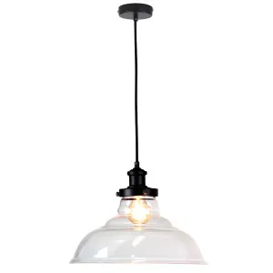 Oriel Lighting Toledo Vintage Pendant with Handmade Glass Shade - Clear by Oriel Lighting, a Lighting for sale on Style Sourcebook
