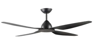 Deka Rondo II 58" DC Ceiling Fan with Remote - Black by Deka, a Ceiling Fans for sale on Style Sourcebook