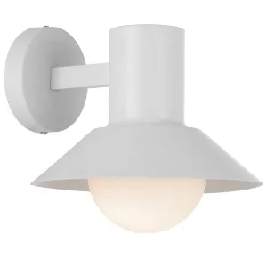 Telbix Delore Outdoor Wall Light with Flared Shade - White by Telbix, a Wall Lighting for sale on Style Sourcebook