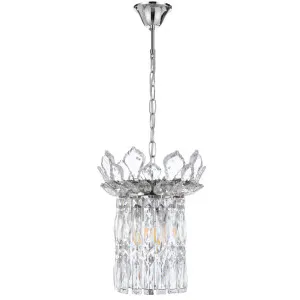 Telbix Virell Modern Luxe 3 Light Crystal Pendant - Chrome by Telbix, a Lighting for sale on Style Sourcebook