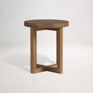 Bronte Round Side Table, Walnut Brown, by Lounge Lovers by Lounge Lovers, a Side Table for sale on Style Sourcebook