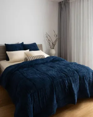 Pagnet Blue Snuggle Fleece Comforter Set by null, a Quilts & Bedspreads for sale on Style Sourcebook