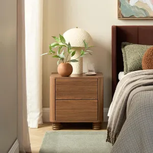 Ziggy Bedside Table - Walnut - Mocka by Mocka., a Side Table for sale on Style Sourcebook