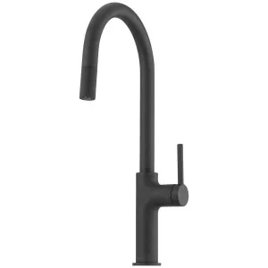 Oliveri Vilo Pull Out Goose Neck Mixer Tap Granite Black VT2400-ST-BL by Oliveri, a Small Kitchen Appliances for sale on Style Sourcebook