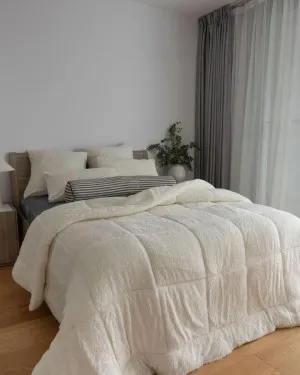 Bright White Snuggle Fleece Comforter Set by null, a Quilts & Bedspreads for sale on Style Sourcebook