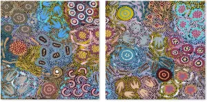 My Great Grandmothers Land, Set Of 2, Style B by Gioia Wall Art, a Aboriginal Art for sale on Style Sourcebook