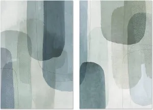 Painted Curves Green, Style A & Style B, Set Of 2 by Gioia Wall Art, a Prints for sale on Style Sourcebook