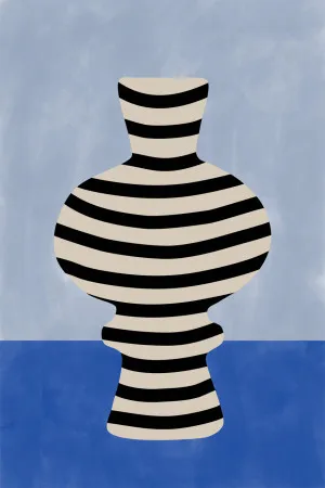 Black And White Striped Vase by Gioia Wall Art, a Prints for sale on Style Sourcebook